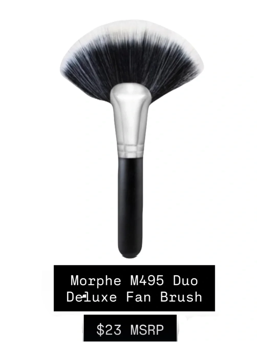 Morphe Black & Silver Fan Brush M495